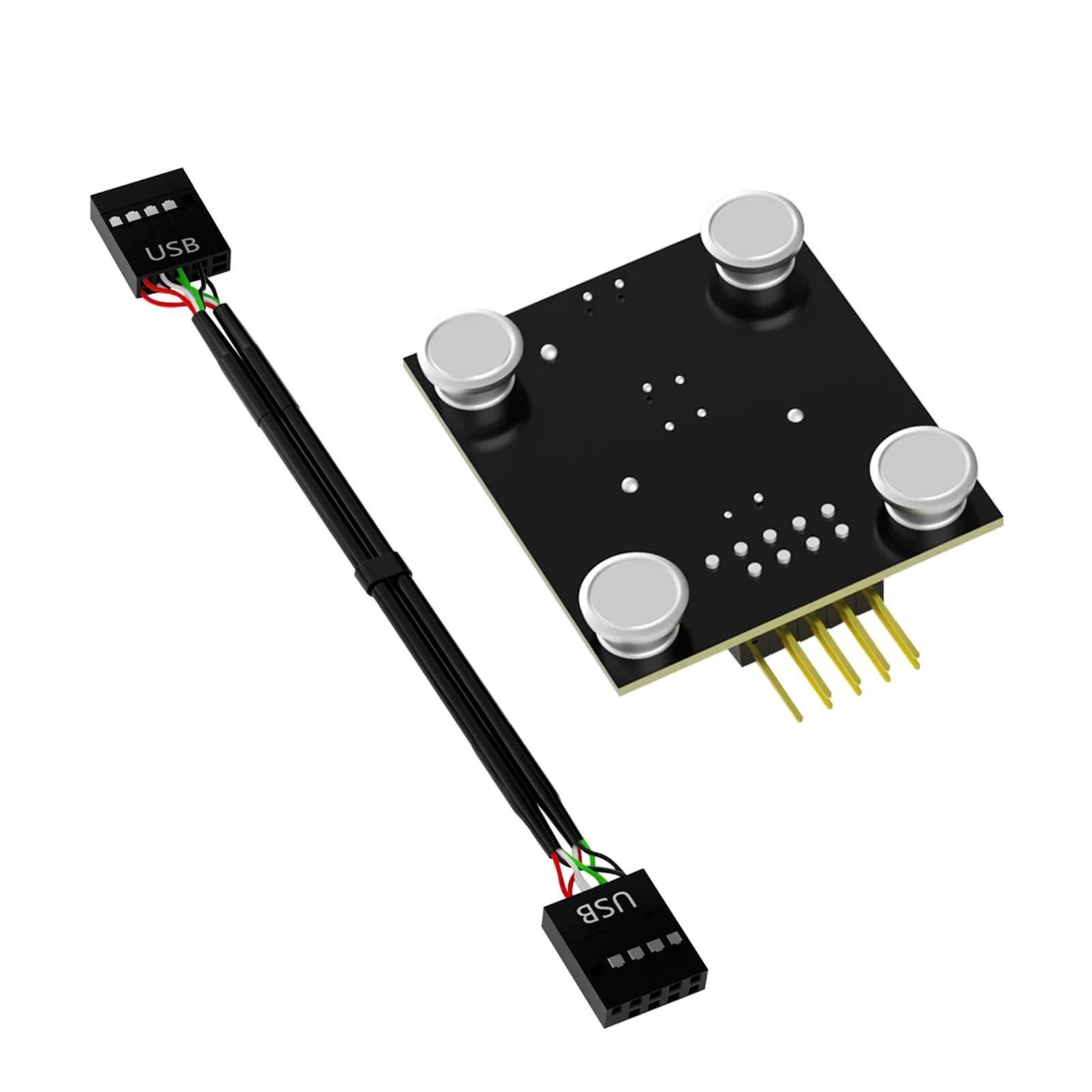 HDKEAN Motherboard USB 9-polig auf Typ-E Key-A Frontanschlusskonverter 9-polig auf Typ E Doppel-USB 3.1 Frontplattenbuchse