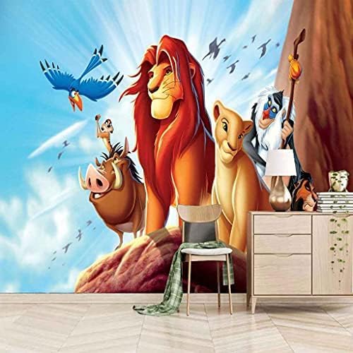 Cartoon Tier Löwe 3D Tapeten Wanddekoration Fototapete Sofas Wohnzimmer Wandbild Schlafzimmer-300cm×210cm