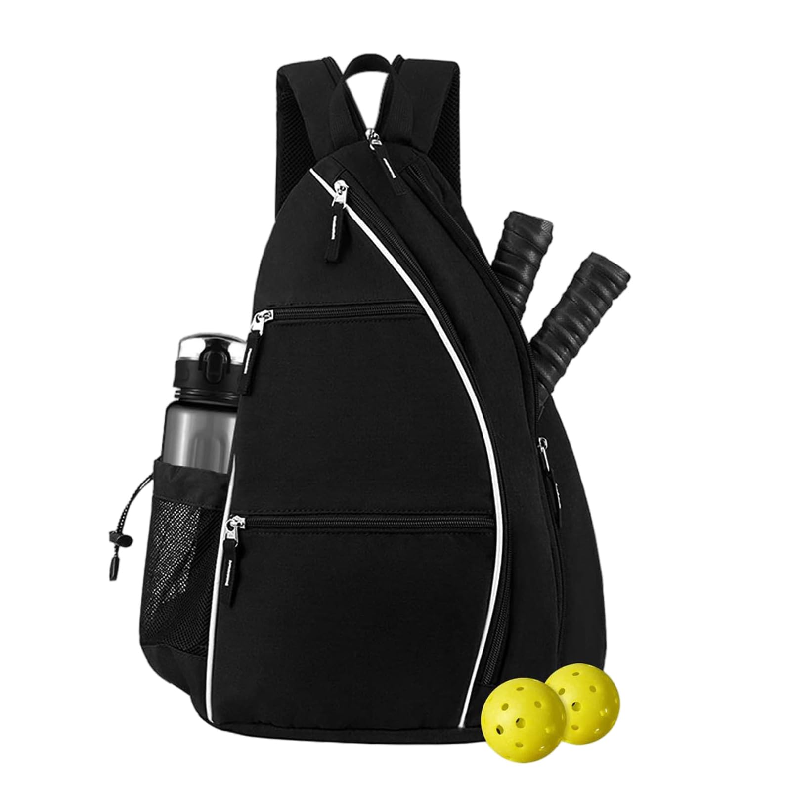 YYSQL Sporttasche, verstellbarer Rucksack mit Wasserflaschenhalter und mehreren Taschen