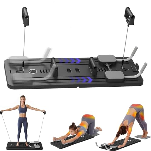 KJZQXYX Multifunktionales Pilates-Brett-Set von Lhanel – Kerntraining, Ab Wheel Roller, Bauchtrainer, faltbares Übungsbrett für effektives Training (One Color A)