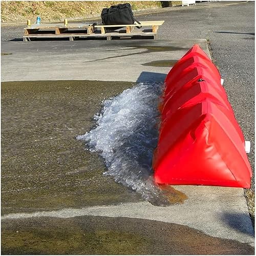 Wasserbarriere-Hochwasserdämmbeutel – ideal zur Kontrolle und Umleitung von Wasser in Türen, Garagen, Straßen und Dämmen – wassergefüllte Hydrobarriere – 1 Packung, Rosso, 30 x 300 cm