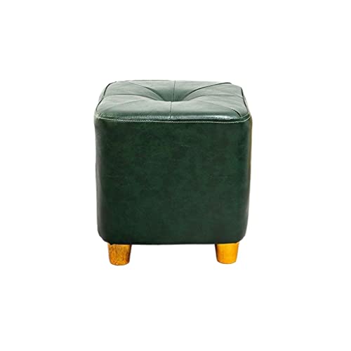 CNBYDK Fußhocker, Fußhocker Sofahocker Niedriger Hocker Haushalt Wohnzimmer Lederhocker Quadratischer Sitzhocker/3er-Pack