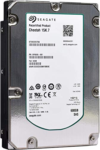 Seagate Cheetah 15K.7 | ST3600057SS | 600 GB 15.000 U/min SAS 6Gb/s 16MB Cache 3,5 Zoll interne Festplatte (Renewed)