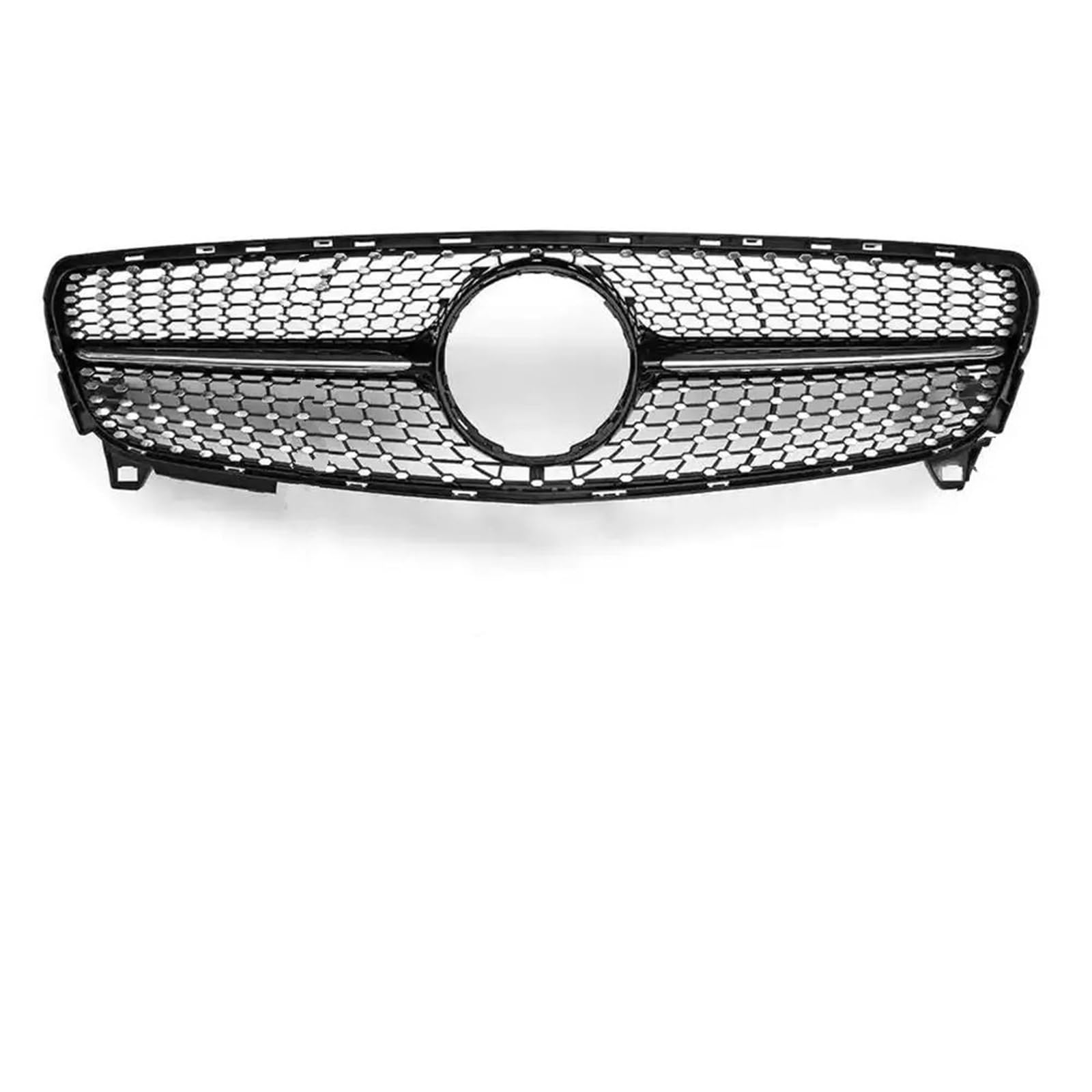 Frontgrills Für A W176 2013 2014 2015 2016 2017 2018 A180 A200 A45 GT Diamant Einlassgitter Frontgrill Renngrill Verkleidung Styling Front Bumper Grille(Glossy Black a)