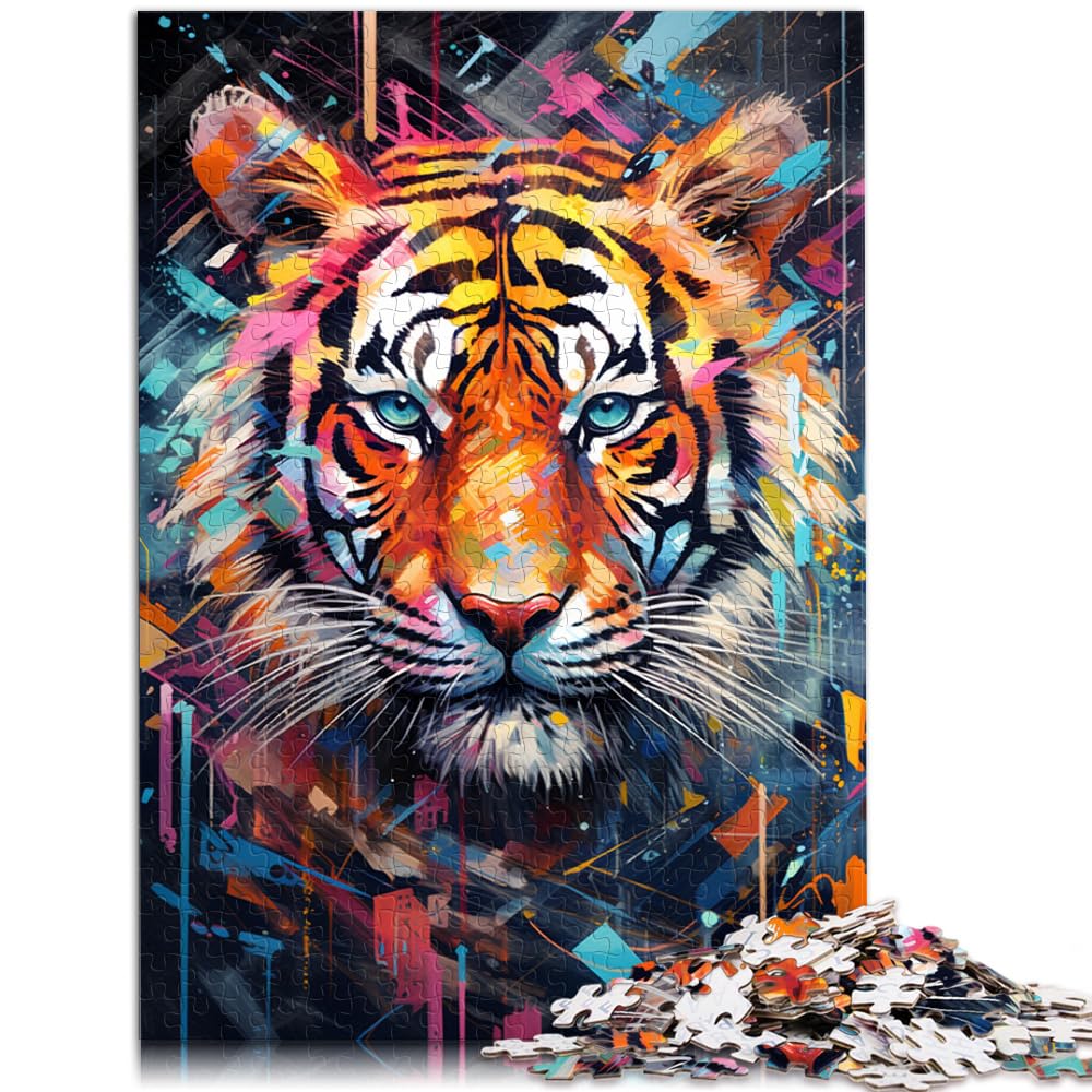 Puzzles Geschenke Spielzeug Tiertiger für Erwachsene Puzzles 1000 Teile Holzpuzzle ganze Familie 1000 Stück (50x75cm)