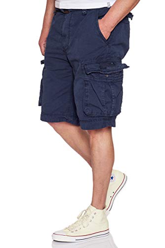 Jet Lag Cargo Shorts mit Gürtel Take Off 8 in vielen Farben, Größe:W33, Farbe:Navy