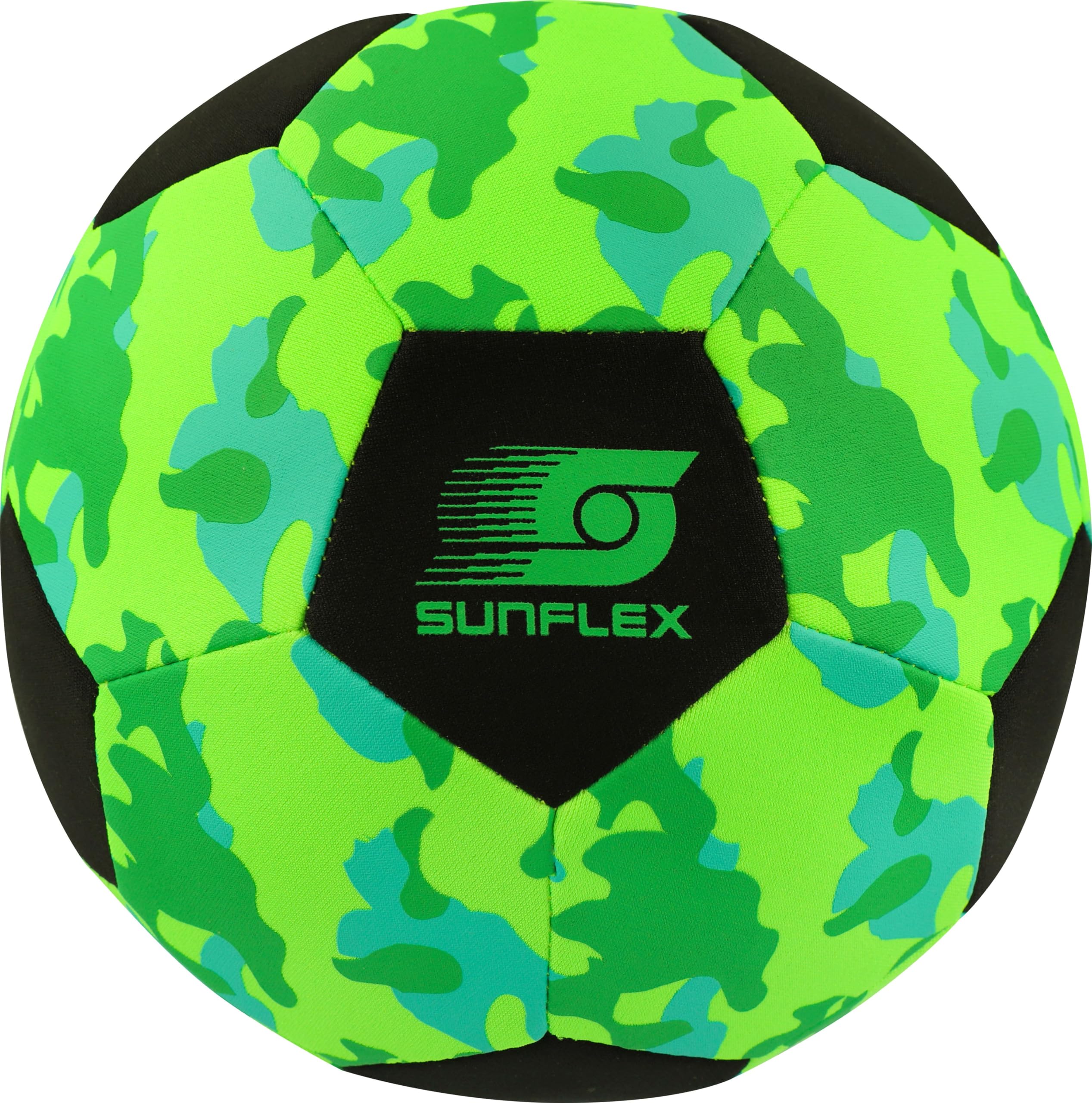 Sunflex Neopren Zubehör Fußball Camo Green | Beach-Fußball zum Barfuß Spielen | weich und robust für Strand, Wiese und Wasser | für Jede Altersgruppe