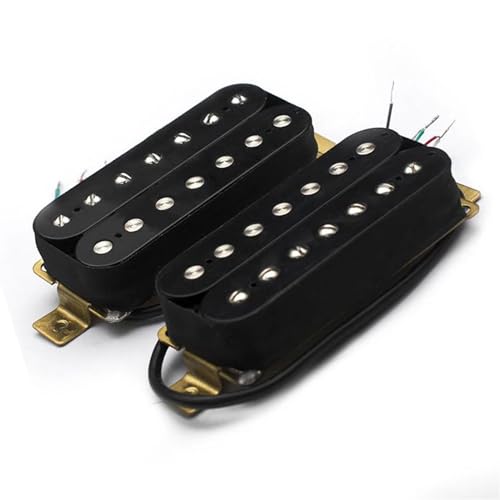 7 String E-Gitarre Humbucker Dual Coil E-Gitarre Pickup Coil Spliting Pickup N8.5K/B14K Ausgang Gitarre e gitarren tonabnehmer (Color : 1Set without frame)