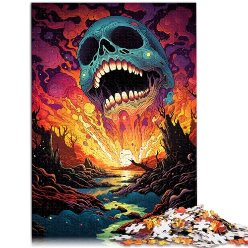 Puzzle Fantasie-Puzzle mit psychedelischem Monster, 1000-teiliges Puzzle, Holzpuzzle, Wanddekoration, einzigartige Geburtstags, 1000 Teile (50 x 75 cm)