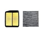 DOFABI 2-teiliges Set Luftfilter-Innenraumfilter 17220-RFE-000 Alte Stile, for Odyssey, 2.4 Modell 2005–2009 Autozubehör Filterset Kabinenluftfilter(Size:2 pcs Filter)