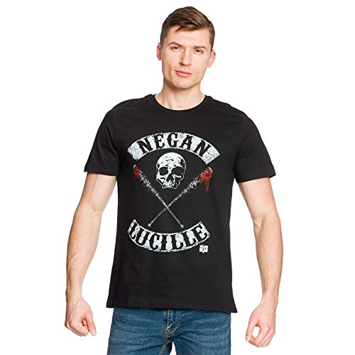 Walking dead Herren T-Shirt Negan Lucille Rockers, Schwarz, M