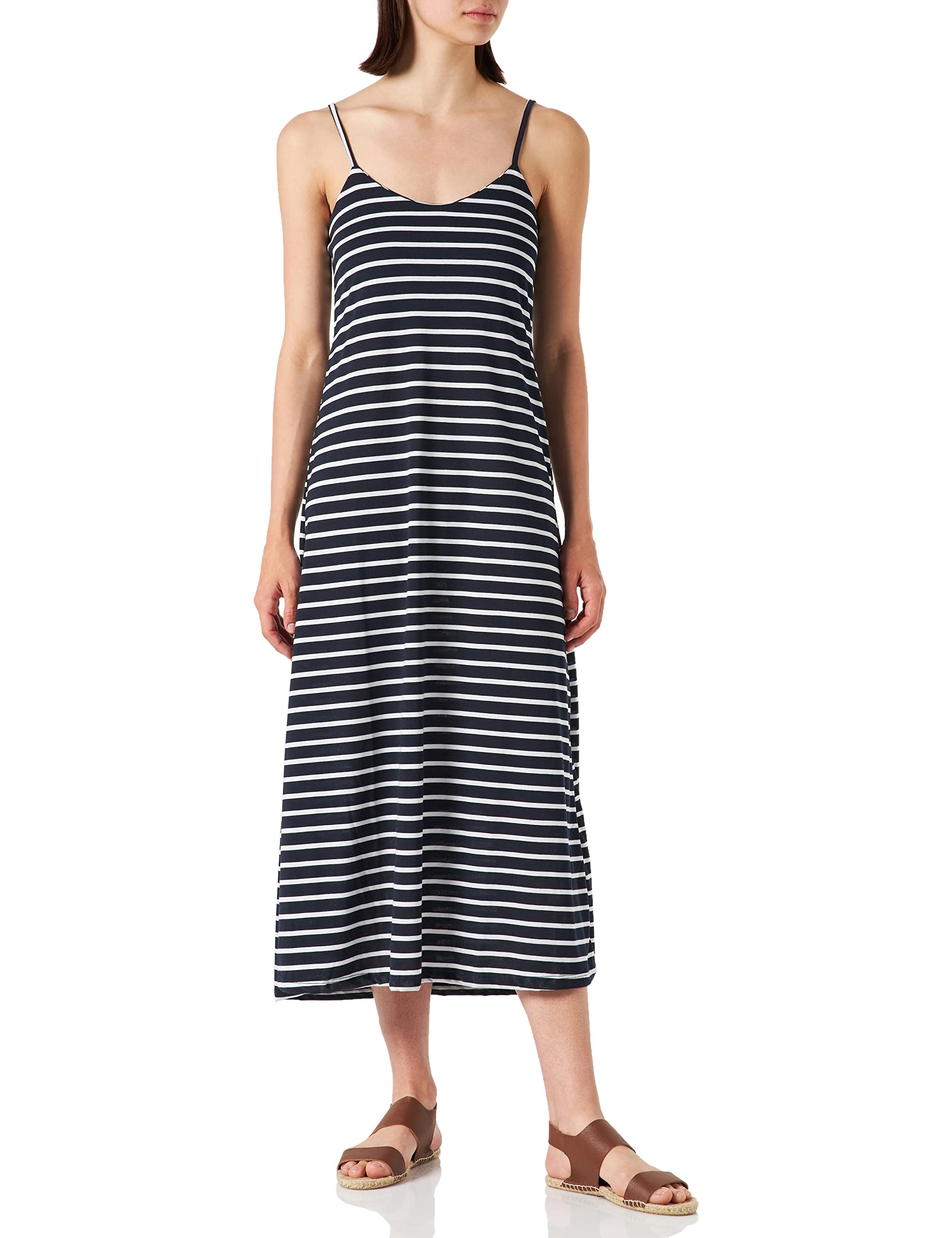 LTB Jeans Damen Nasoda Lässiges Kleid, Navy White Stripes 4300, XS