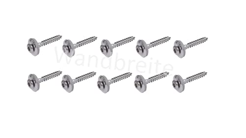 Spenglerschrauben aus Edelstahl V2A rostfrei 2-teilig mit EPDM-Dichtscheibe D15mm TX20 Antrieb Torx DIN 7995 ISO 3506 Durchmesser-Schraube 4,5mm (4,5 x 30 mm, 1000)