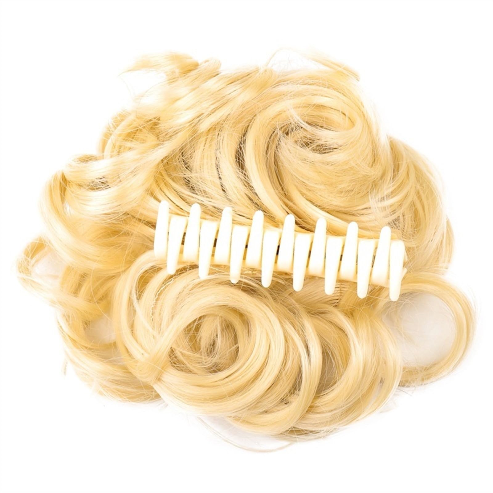 Haarteil Krallenklammer, unordentlicher Haarknoten, gewelltes, lockiges Haarteil, Chignon-Pferdeschwanz-Verlängerung, synthetische zerzauste Hochsteckfrisur-Haarverlängerung, Scrunchie-Haarteil for Fr