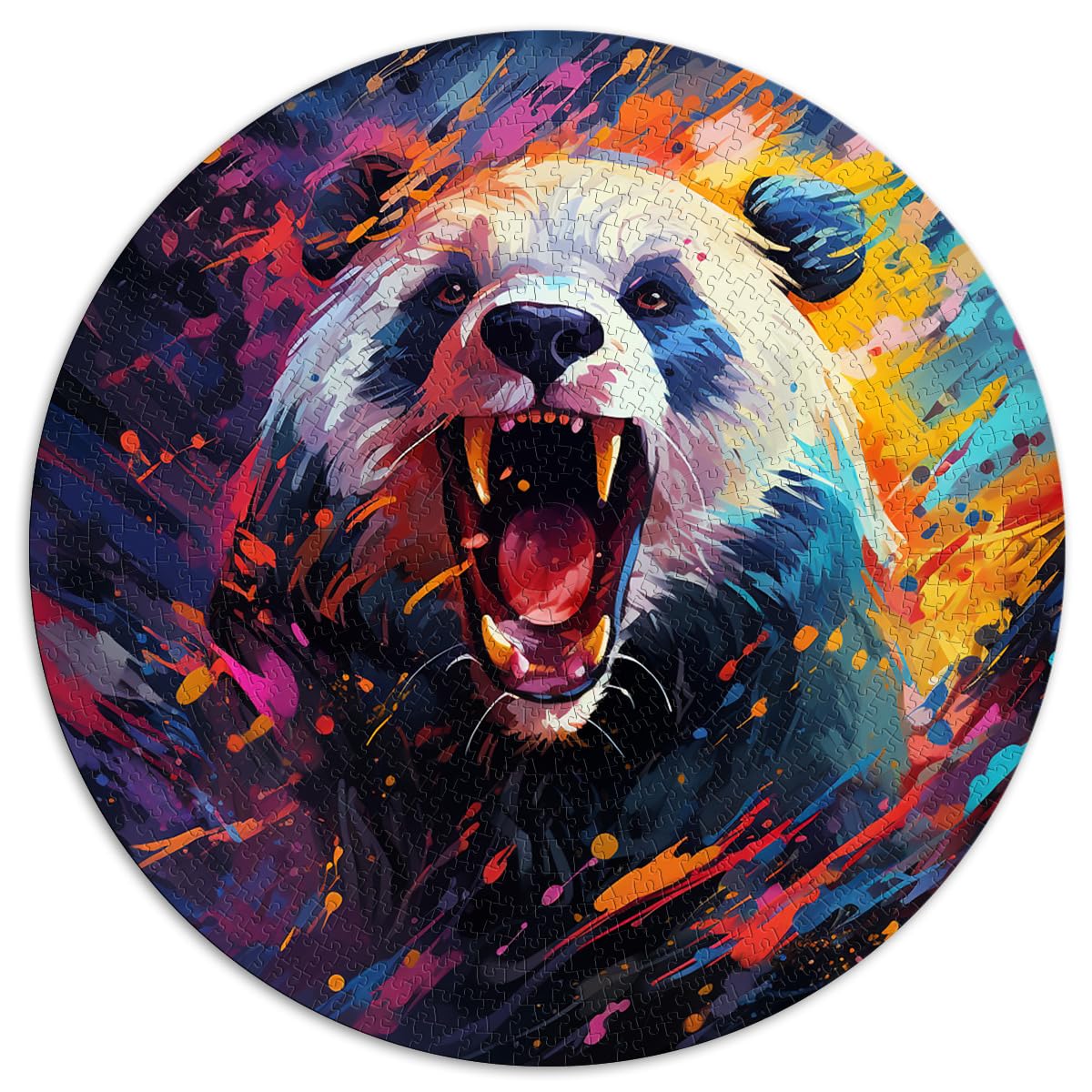 Puzzles Geschenk Panda Art Style Art Puzzles für Erwachsene 1000 Teile 26,5 x 26,5 Zoll Denksportaufgaben für anspruchsvolle Spielpuzzles