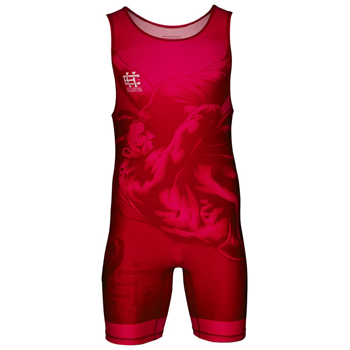 Extreme Hobby Wrestling-Trikot für Männer Wrestling, Kompressionstrikot REH-TECHRESPONSE One-Piece Sleeveles Bodysuit Ringer-Trikot Herren