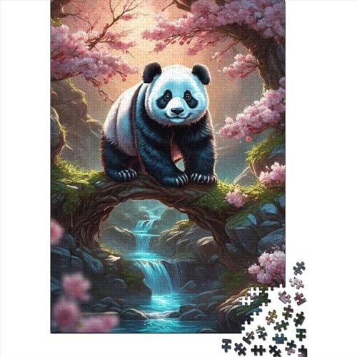 Puzzle für Erwachsene, 500 Teile, Panda-Puzzle für Erwachsene, Holzpuzzle, Lernspielzeug, Größe: 52 x 38 cm