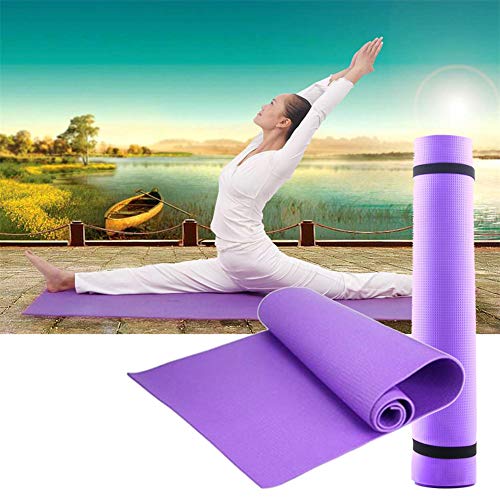 Fitnessmatte Exercise Mat Übungsmatte dick Trainingsmatten für das Heim-Fitnessstudio Trainingsmatten Trainingsmat Yoga Mat Dick purple,0.4cm