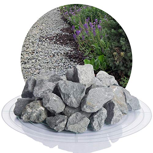 Schicker Mineral – 25 kg grauer Ziersplitt aus Diabas Gestein – Naturstein Splitt ideal zur Weg-, Hof- & Gartengestaltung – robust, witterungsbeständig & streusalzresistent (Körnung 22-32 mm)