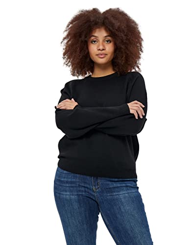 Peppercorn Rosalia Lange Ärmel Strickpullover Kurve | Pullover Damen In Schwarz | Frühling Pulli Damen | Größe 48