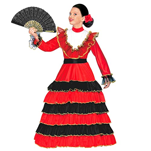 Widmann 37228 Kinderkostüm Flamenco Tänzerin, Mädchen, Mehrfarbig, 158 cm / 11-13 anni