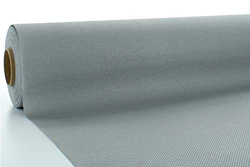 Tischdeckenrollen Uni | Rollenware 120 cm x 25m aus Airlaid stoffähnlich | Mank Einmal-Tischdecke für Gastronomie | Silber