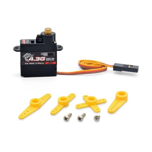 LSFWJP for Surpass Hobby 2g 3,7g 4,3g 6g 8g Micro Digital Mini Servo Metall und Kunststoff Getriebe for Rc Drone Flugzeug Starrflügel Auto Roboter (Color : S0004M 4.3g)