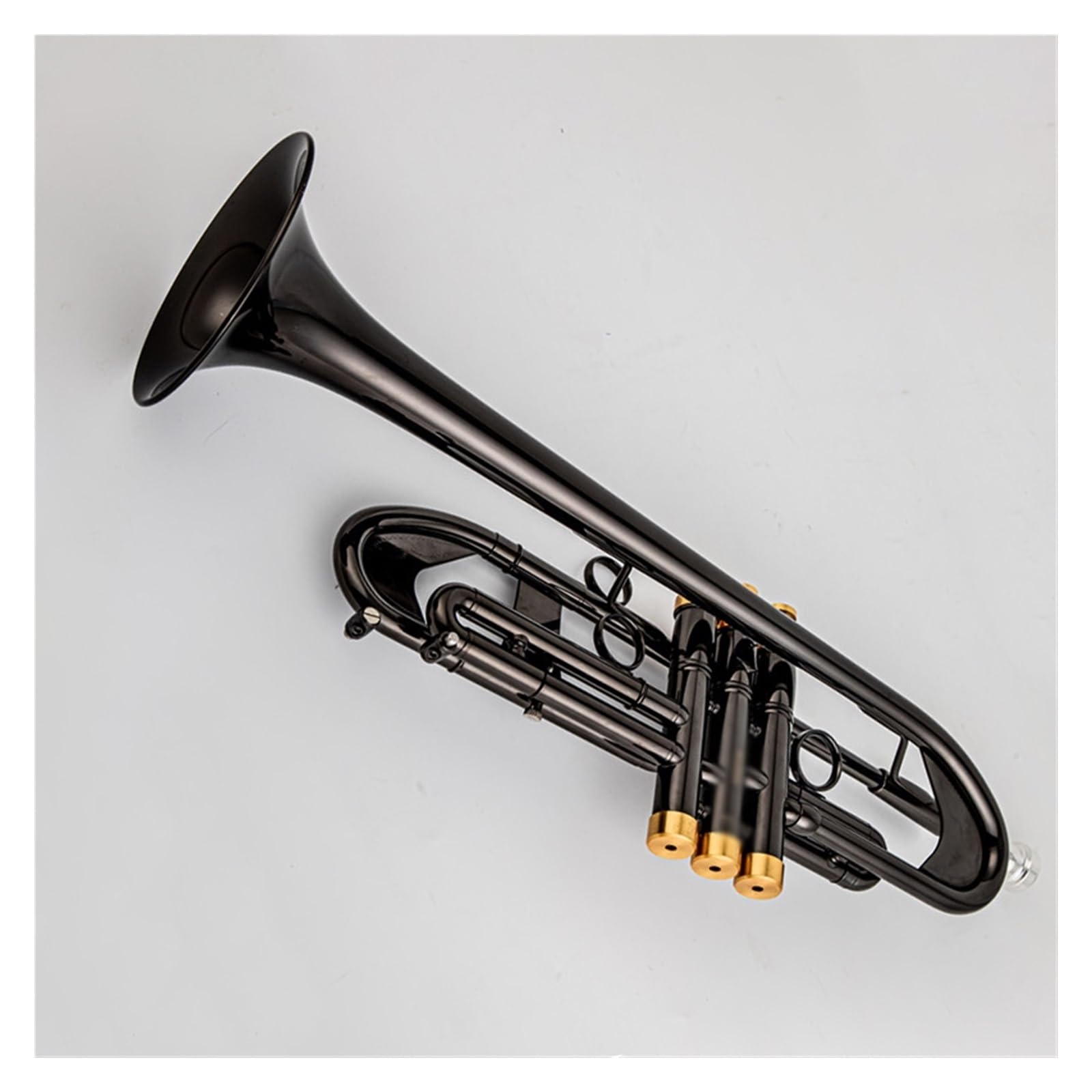 Blechblasinstrumente Trompete Trompeteninstrument Für Schüler, Kleine Bb-Trompete, Schwarze Nickel-Gold-Tasten, Professionelle Musikinstrumente