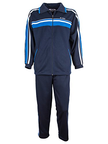 Herren Jogginganzug, Trainingsanzug, Sportanzug, Freizeitanzug, Hausanzug von SOUNON® - Dunkelblau, Groesse: M