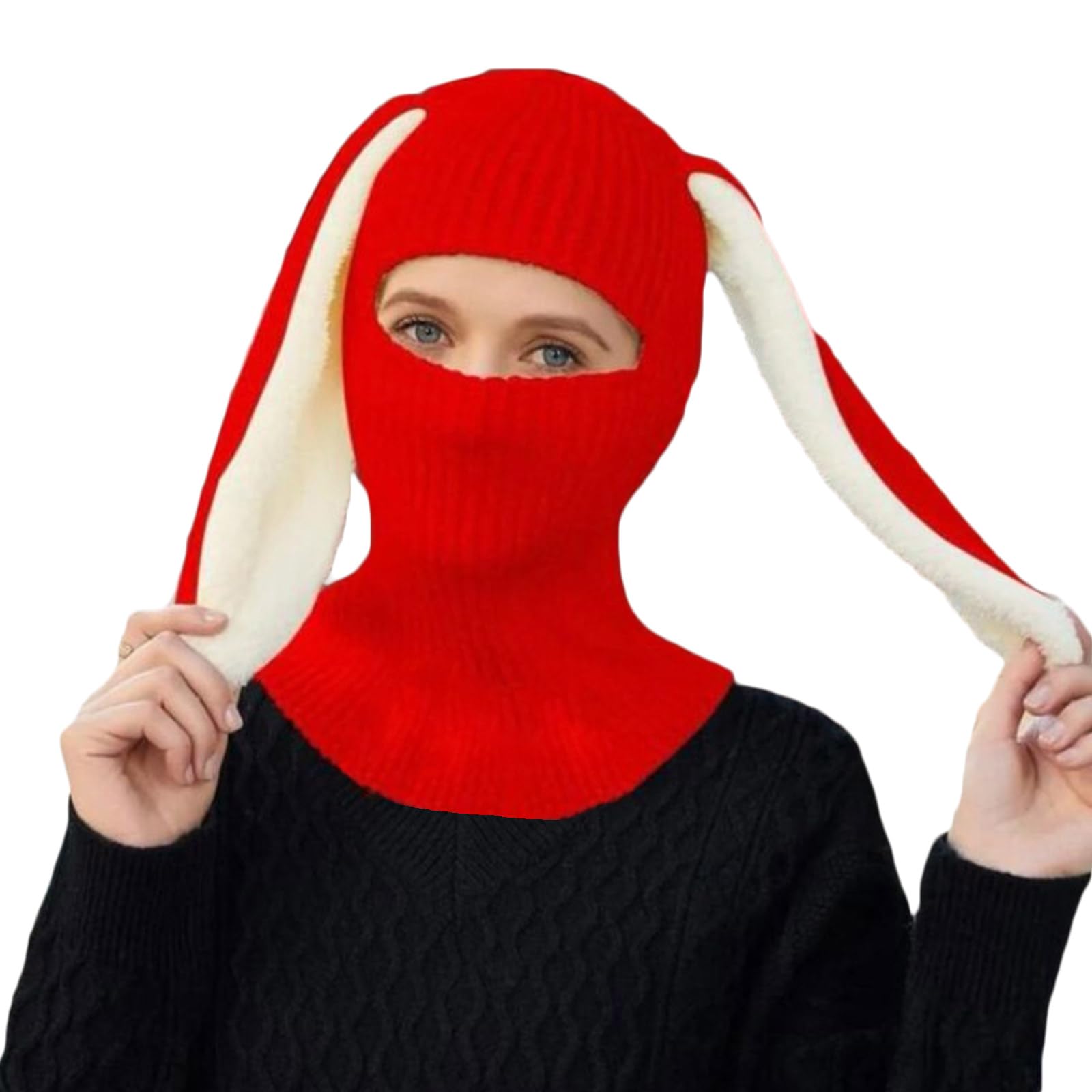 WELLDOER Balaclava Gehäkelte Mütze Mütze Requisiten Ohrkappe Cosplay – Halloween Party