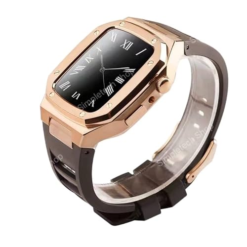 NEYENS Edelstahl-Uhrenarmband, für Apple Watch Band 9, 8, 7, 6, 5, 4, SE, 41 mm, 44 mm, 45 mm, Ersatzarmband, Metallgehäuse, Mod Kit, 41 mm, Achat