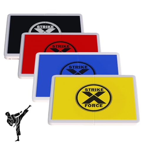 STRIKEXFORCE Rebreakable Punching Boards, Taekwondo Karate and Martial Arts Board, Karate Breaking Board for Kids and Adults, Boxing Equipment and Karate Breaking Board (4-Bundle)