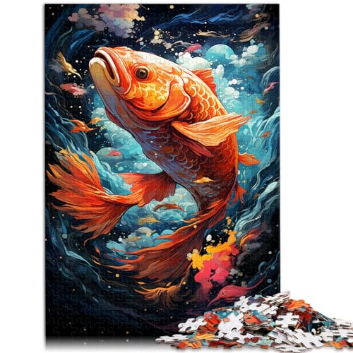 Puzzle | Puzzles Bunter Fantasie-Goldfisch für Erwachsene, 1000 Teile, Puzzle-Geschenke aus Holz, schwieriges, schweres Puzzle für Frauen und Männer, 1000 Teile (50 x 75 cm)