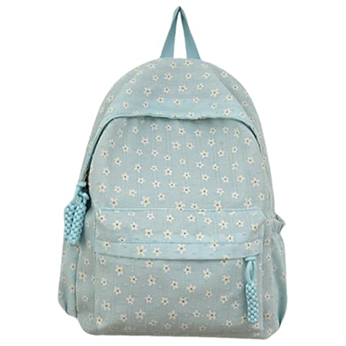 Damen Rucksack Studenten Schulrucksack Blumendruck Rucksack Lässige Tagesrucksäcke Ästhetischer Rucksack Für Mädchen Reiserucksack