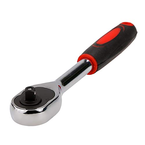 Crepundia Drehmomentschlüssel,Torque Wrench 1/2 3/8 1/4 Hoher Drehmoment Ratsche Schraubenschlüssel for Adapter Schnellspanner Quadrat Kopfschlüssel Socket Laufwerk Handwerkzeuge Ein Typ(BLACK 216mm)