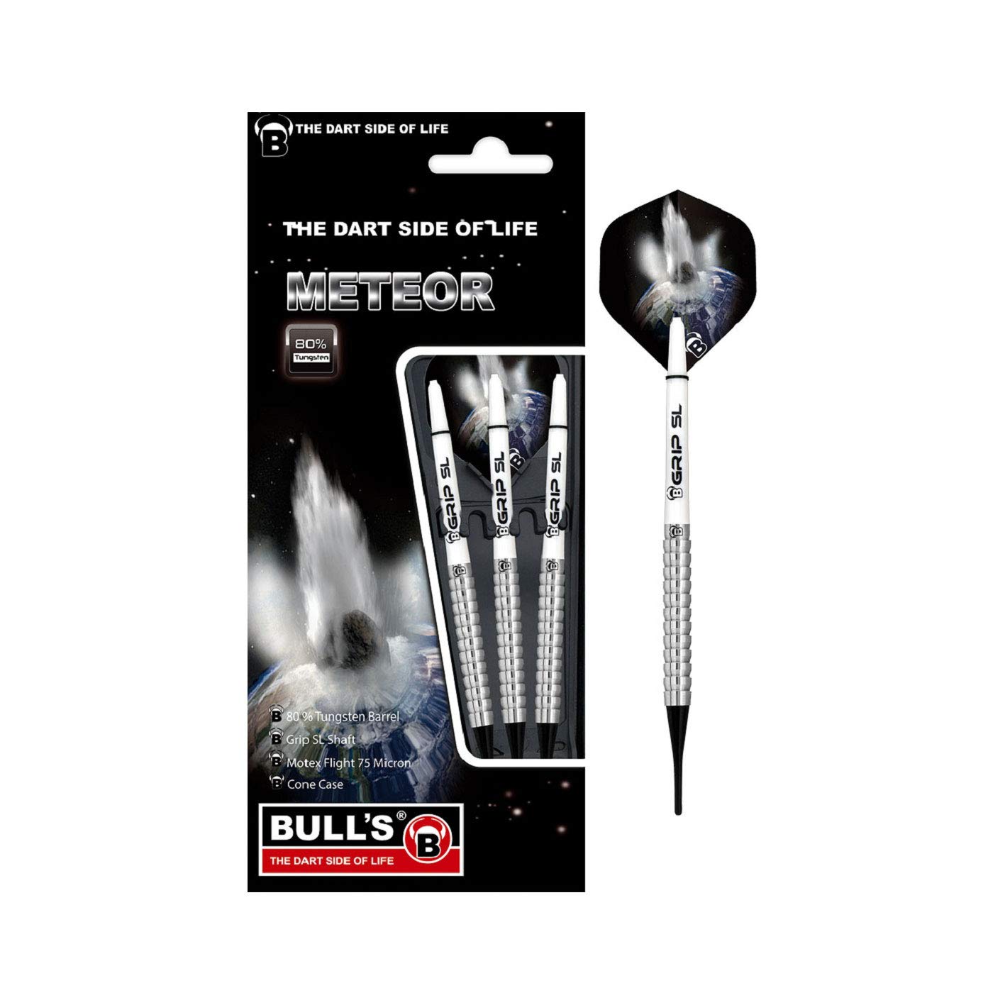 BULL'S Meteor Mt4 Soft Dart 16g, Silber,