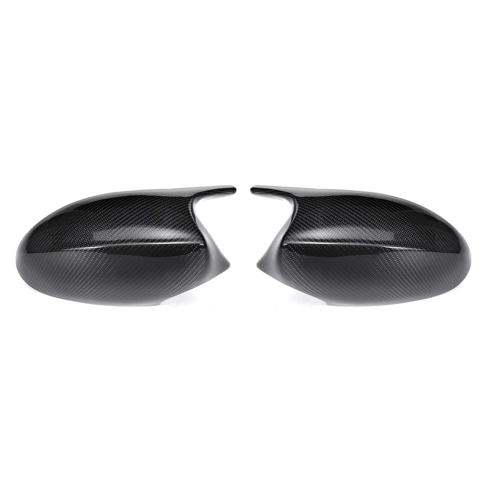 Rückspiegelkappe Ersatz-Rückspiegel-Abdeckungen, 2xMirror Abdeckung Auto-Seitentürrückseitenspiegel Abdeckkappe for BMW E90 E91 E92 E93 2005-2007 2006-2009 M3 Stil E80 E81 E87(Real Carbon Fiber)