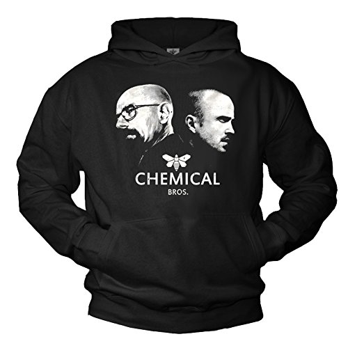 MAKAYA Heisenberg Pullover mit Kapuze Chemical BROS Breaking Bad schwarz Größe XL