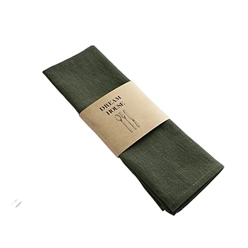 Wiederverwendbare Stoffservietten, 4 stücke 3. 0x45cm Abendtisch Servietten, wiederverwendbares Tuch Placemat, küche dauerhaftes Handtuch, zum Essen Hochzeitsfestigungsverzierung(4pcs Green)