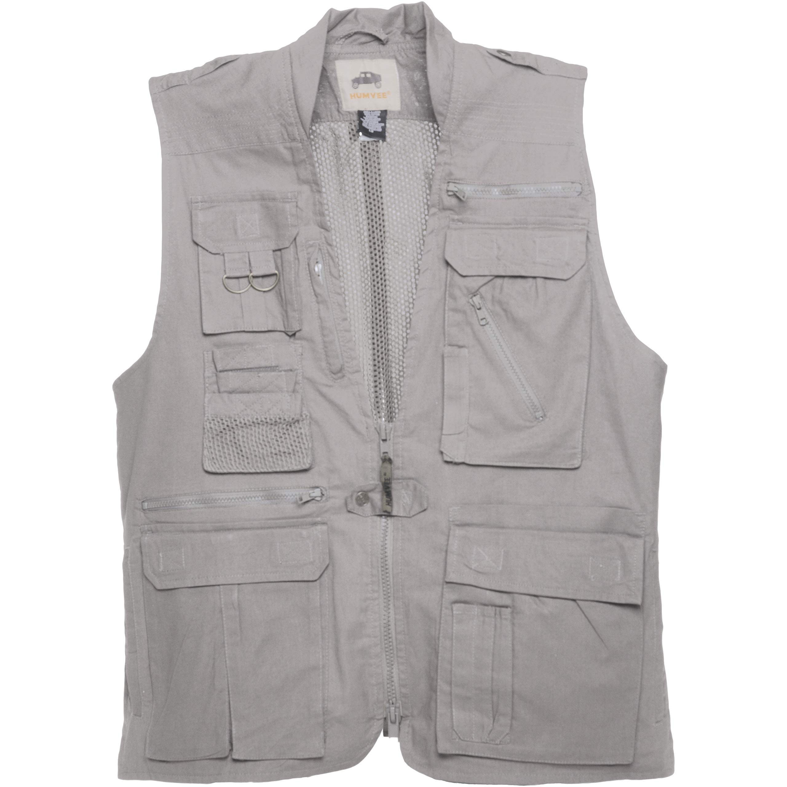 CampCo Humvee Photo Safari Vest, Khaki, L HMV-VS-K-L by