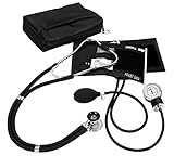 NCD Medical/Prestige Medical Set mit Aneroid-Manometer und Doppelkopf-Stethoskop, Schwarz