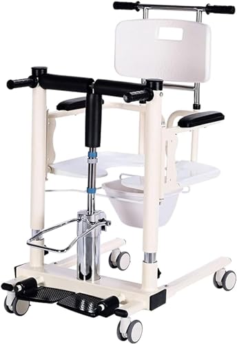 Patientenlifter Rollstuhl Für Zuhause, Badezimmer-Rollstühle Multifunktions-Patientenlifter 5 In 1 Hydraulischer Patientenlifter Rollstuhl Einfacher Transfer Zu Toilette