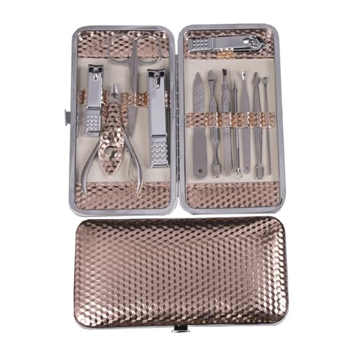 Nagelknipser-Set aus Edelstahl, Beauty-Zange, Maniküre-Werkzeug, 12-teiliges Nagelknipser-Set (D 15,4 x 8 cm)