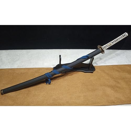 LQSMX sword 132cm Devil May Cry Vergil Anime Cosplay Schwert， scharf/Krieger Yamato Schwert/Dantes Rebellion, Katana Schwert real, Hand geschmiedet, Handgeschmiedeter Damaskusstahl