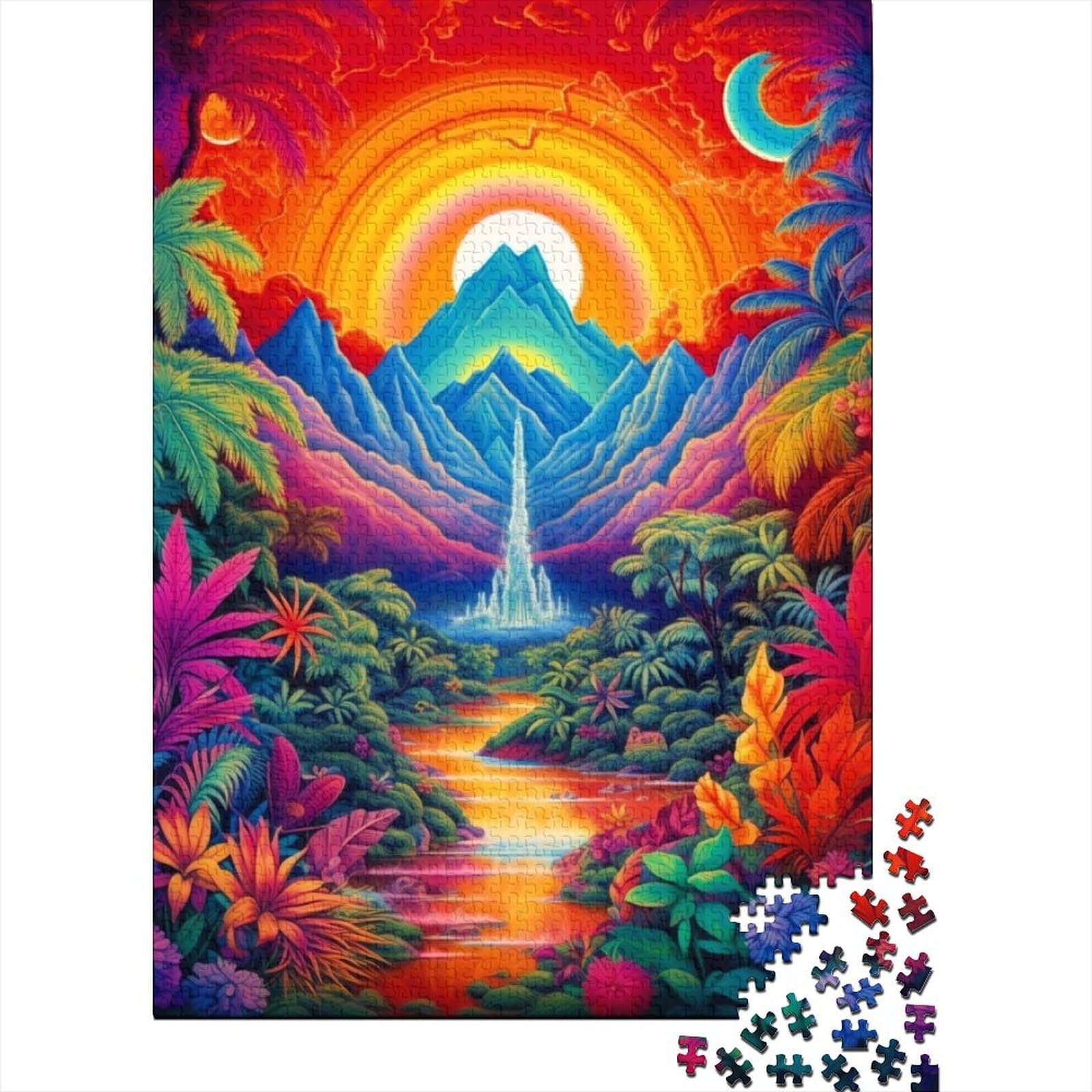 Unterhaltsame Puzzles für Erwachsene mit 1000 Teilen „Dream World“, 1000-teiliges Puzzle für Erwachsene für anspruchsvolle Puzzlespiele und Familienspiele (Größe: 75x50cm)