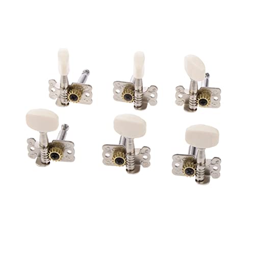 Gitarren Stimmwirbel 3R + 3L. Cremetaste Gitarrenmaschine Köpfe Tuner Tuning Pegs W Ensrules Schrauben