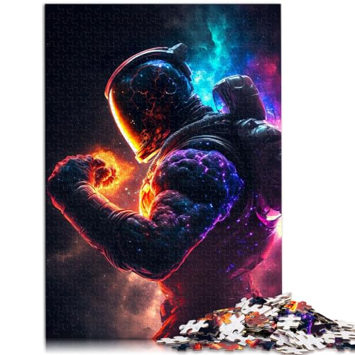 Puzzle Boxender Astronaut 1000-teiliges Puzzle für Erwachsene, Holzpuzzle, jedes Teil ist einzigartig – anspruchsvolles, unterhaltsames Familienspiel, 1000 Teile (50 x 75 cm)