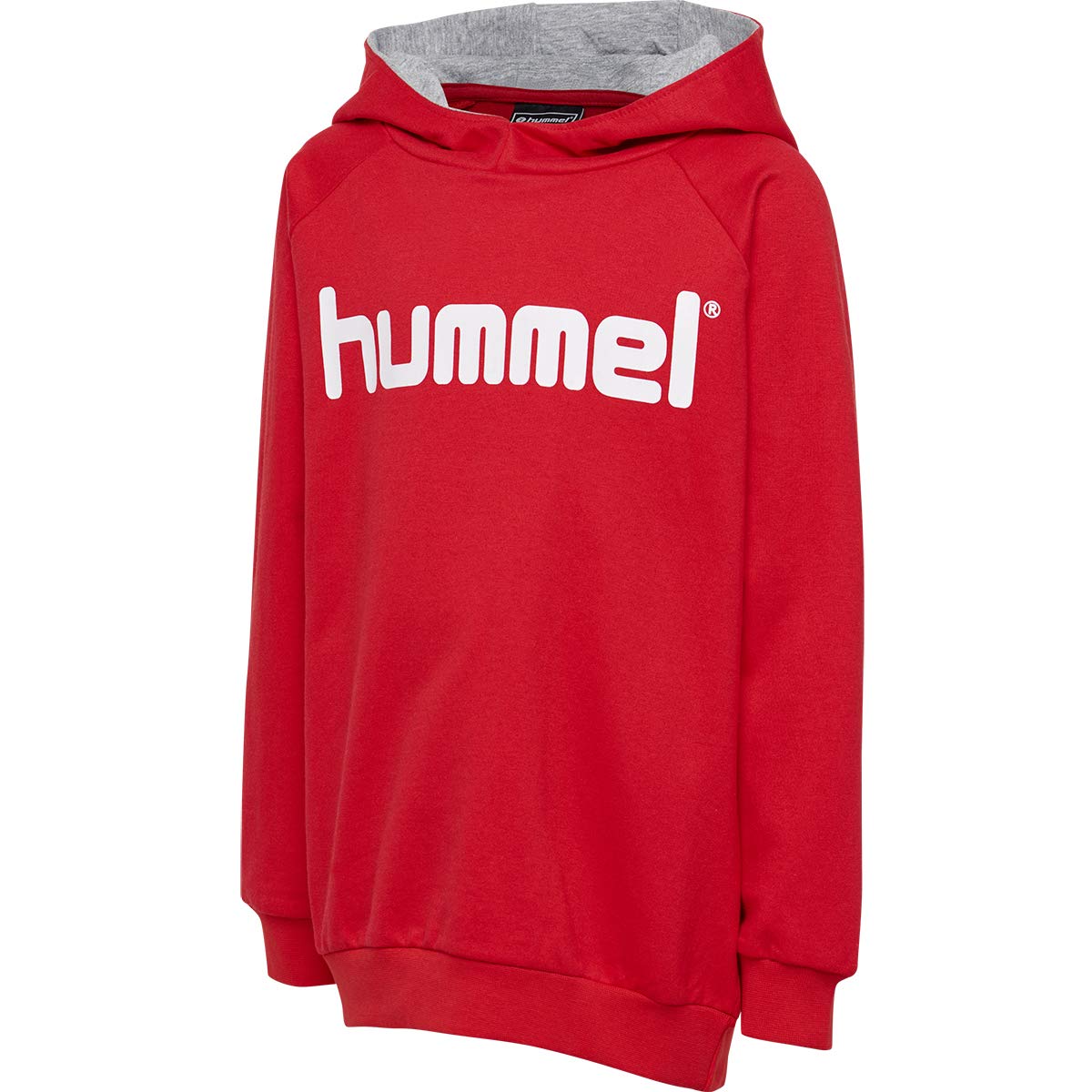 hummel Unisex Kinder Hmlgo Kids Cotton Logo Hoodie Kapuzenpullover, True Red, 128 EU