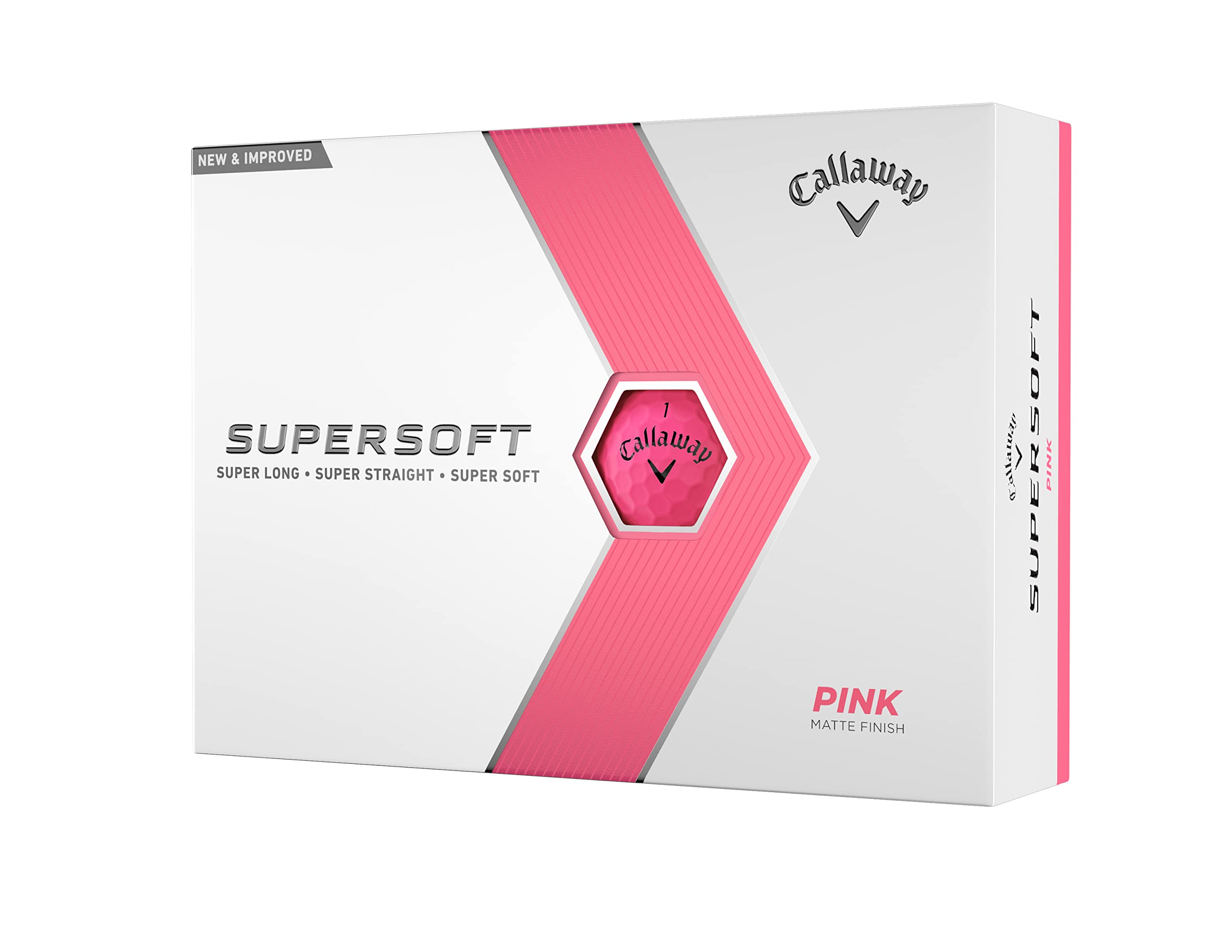 Callaway Supersoft Golfbälle, 12B, Pink