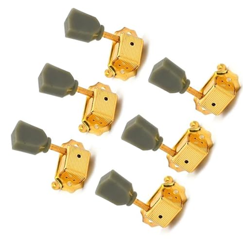 Strings Tuning Pegs Mechaniken Für Gitarre 6er-Pack 3L 3R Gitarren-Mechaniken, Stimmwirbel, Stimmwirbel, Tasten, Instrumententeile (Color : 2)